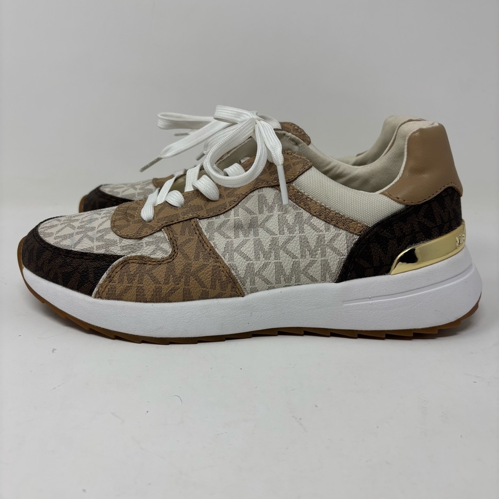 MICHAEL Michael Kors All Over Logo Print Sneakers Size 7.5 - Picture 2 of 12